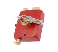 Vikye Heavy Duty Dead Bolt Lock for Front Door Red, Sturdy Brass Body with Cut Resistance, and Anti-Rust Design, Perfect for Wooden and Iron Doors