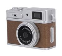 Vikye Keychain Digital Camera, FHD 1080P Digital Point and Shoot Camera with LED Fill Light, Mini Vintage with 0.96in Screen (Brown)