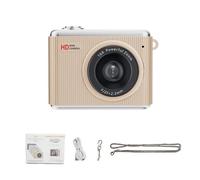 Vikye Mini Keychain Digital Camera, 64MP 1080P Mini Cameras with 1.4 Inch Display, Small Video Recorder with Long Battery Life for Travel (Brown)