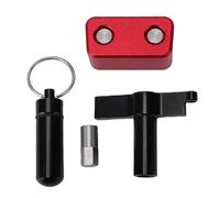 Vikye OBD2 Port Lock, Red Metal Anti Theft Protector Device with Removal Tool, Secure OBD Locking Guard for Cars SUVs Trucks Prevent Key Cloning