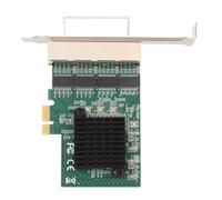 Vikye PCIE Network Card, 1 Gigabit PCIE X1 Network Card Supports Multi Mode Single Mode Fiber Modules, 4 X RJ45 Optic Port Gigabit Ethernet Network Card for Server