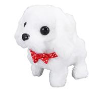 Vikye Plush Puppy Toy, Interactive Electronic Dog with Realistic Sounds, Tail Wagging, Soft Design for Kids 3 Years and Up (White)