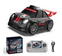 Vikye RC Drift Car with Camera, 1080P Racing Vehicle 4WD AI Intelligent Tracking, Remote Control Stunt Toy with 2.4" LCD Screen 8G Card, for Beginners (Black)