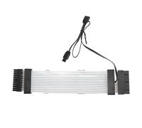 Vikye RGB PSU Extension Cable, Flexible 18AWG 9.5in Dual Light Source, 24 Pin Male to Female, for E ATX Motherboard, ARGB PSU Cable, with 5V 3 Pin Synchronized Connector