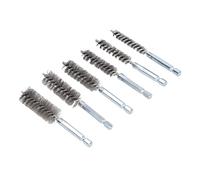 Vikye Scratch Brush 6 Pieces Placed with a Wide Application in the Garage and Office Cleaning (Steel Wire (Silver))