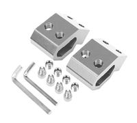 Vikye Space-Saving Universal Rail Mount Clips for Packout Tool Box, 2 Pack Sturdy Alloy Accessories for Efficient Tool Organization, Black (Silver)