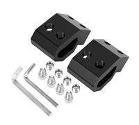 Vikye Space-Saving Universal Rail Mount Clips for Packout Tool Box, 2 Pack Sturdy Alloy Accessories for Efficient Tool Organization, Black (Black)