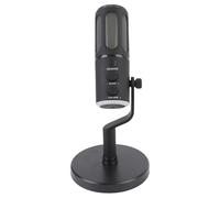 Vikye Type C Microphone, Metal Rechargeable Dynamic Mic with RGB, Clear Voice, Wired Mic with Ear Return for Karaoke Singing Speech Church