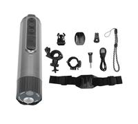 Vikye WiFi Helmet Camera, HD 1080P Bike Video Camera, IP68 Water Proof Action Camera with LED Headlight for Cars Bike Sports Helmet (Dark Gray)