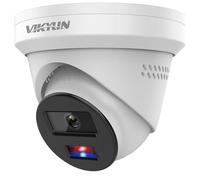 VIKYLIN 4K 8MP PoE IP Camera with Red Blue Strobe Flash Light Alarm and Audible Warning, Active Deterrent Security Smart Hybrid Light Color Night Vision, Two-Way Audio