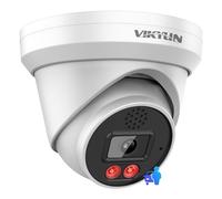 VIKYLIN 6MP IP PoE Camera, Outdoor PoE Security Camera with Motion Detection 2.0, Tripwire, Area Detection, Face Detection, Two-Way Audio, Starlight 98ft IR Night Vision, N Series Upgrade