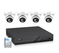 VIKYLIN 8 Channel Security Camera System 2TB HDD, Full Function 4 x 4K 8MP Commercial Turret PoE IP Cameras 2-Way Talk, Smart AI Human/Vehicle Detection, 112° Wide Angle, 98Ft Night Vision
