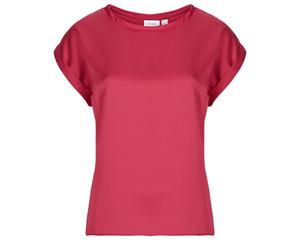 Vila Blouse VIELLETTE S/S SATIN in Pink UK 6