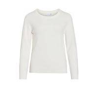 VILA CLOTHES Women's Viril L/s O-Neck Knit Top-noos Sweater Not Applicable, White Alyssum, L