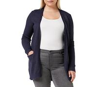 VILA CLOTHES Women's Viril L/s Open Knit Cardigan-noos, Total Eclipse (Melange), 12 (Size: Medium)
