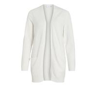 VILA CLOTHES Women's Viril L/s Open Knit Cardigan-noos, White Alyssum, M