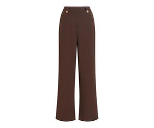 Vila Clua Wide Buttons High Waist Pants Brown S Woman
