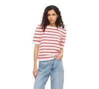 Vila Dalo O-neck Stripe Knit Short Sleeve Sweater White XL Woman