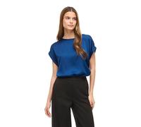 Vila Noos 14059563 Women's Variety S/S Satin Top, Navy Peony, 16