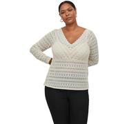 Vila Evoked Chikka Long Sleeve V Neck T-shirt