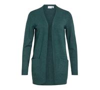 Vila Women's Viril Open L/S Knit Cardigan-Noos Sweater, Ponderosa Pine/Detail: Dark Melange, M