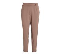 Vila Female High Waist Trousers Slim Fit, Brown Lentil, 12
