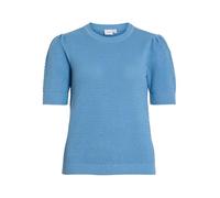 Vila Female Knitted Short Sleeve Top, Blissful Blue, XS