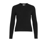 Vila Women's Vicomfy O-Neck L/S Knit Top Noos Jumper, Black, L