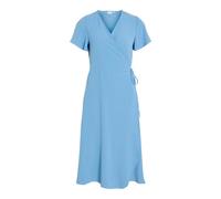 Vila Female Wrap Dress Short Sleeve, Blissful Blue, 18