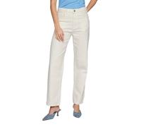 Vila Women's Vikelly Jaf Hw Straight Jeans-Noos, Cloud Dancer, 34W x 32L
