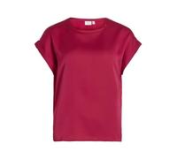 Vila Women's Viellette S/S Satin Top-Noos Short-Sleeved Blouse, Cerise, 16