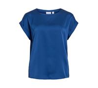 Vila Noos 14059563 Women's Variety S/S Satin Top, Navy Peony, 16