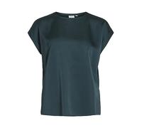 Vila Noos 14059563 Women's Variety S/S Satin Top, Ponderosa Pine, 16 Green
