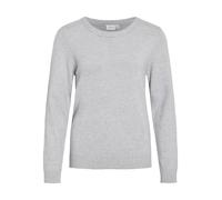 Vila NOS Women's Viril L/s O-Neck Knit Top-noos Jumper, Grey (Light Grey Melange Light Grey Melange), Small