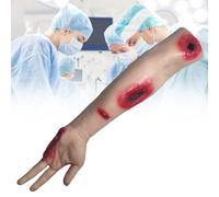 VILA SMO Wound Trainer Simulator Model, 55cm Surgical Suture Training Arm Model, Realistic Laceration Fracture Wound Simulator Hemorrhage Control Wound, for Medical Education