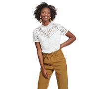 Vila Stasia Lace Short Sleeve T-shirt White XS Women