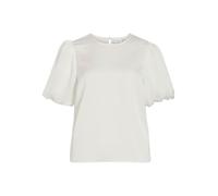 Vila Variety 2/4 Satin Puff Top - Noos, Snow White, 14