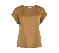 Vila Variety S/S Satin Top - Noos, Bistre, 14