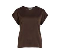 Vila Variety S/S Satin Top - Noos, Coffee Bean, 8