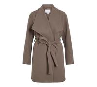 Vila Vicooley Collar Belt Coat - Noos, Falcon, 14