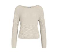 Vila Viefine Boatneck L/S Knit Top, Birch, S