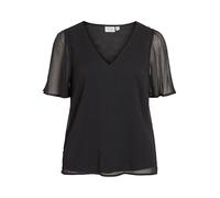 Vila Vifalia V-Neck S/S Top - Noos, Black, 14