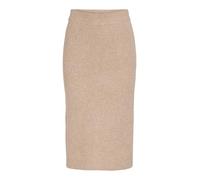 Vila Vikachel Knit Pencil Skirt, Natural Melange, M