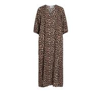 Vila Viliopana Lio V-Neck 3/4 Ankle Dress, brazzilian Sand, 12