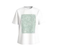 Vila Women's Visybil Faces O-Neck S/S T-Shirt/Dfs, Snow White, S