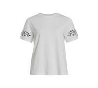 Vila Visybil Flower O-Neck S/S T-Shirt, Snow White, M