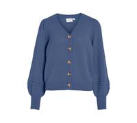 Vila Women's Vituli V-Neck Glitter Knit Cardigan/Pb, Bijou Blue, L