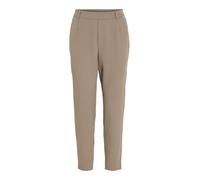 Vila VIVARONE Women's High Waist Trousers Slim Fit, Gray, 10