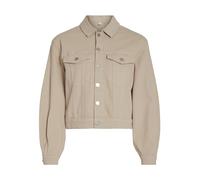 Vila Women's Viweylie Denim Jacket/Pb, Feather Gray, 12