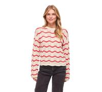 Vila Wave O-neck Pointelle Knit Sweater Beige XS Woman